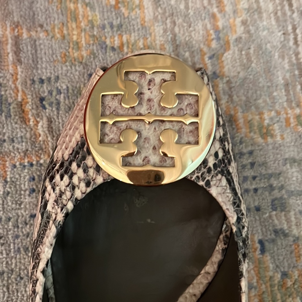 Sally 2 Roccia Python Print Tory Burch Peep Toe W… - image 4